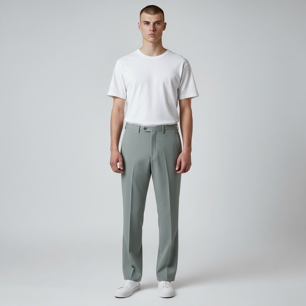 Prada Pants Mens Sz 32x30 Gray Techo Stretch Tailored Trousers Made Italy